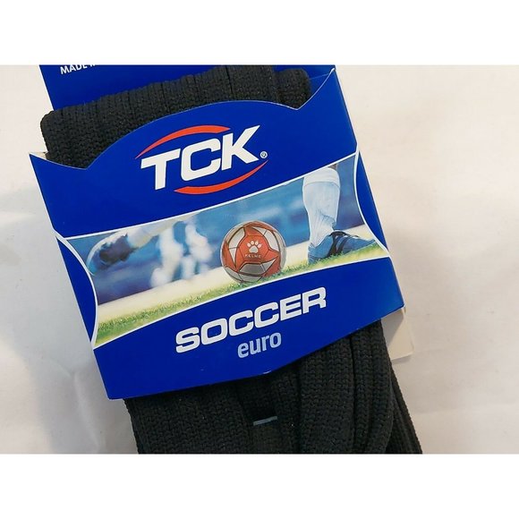 Kneehigh TCK TWIN CITY Euro Soccer Football Athletic Socks Large Black FSH10 - Picture 10 of 10